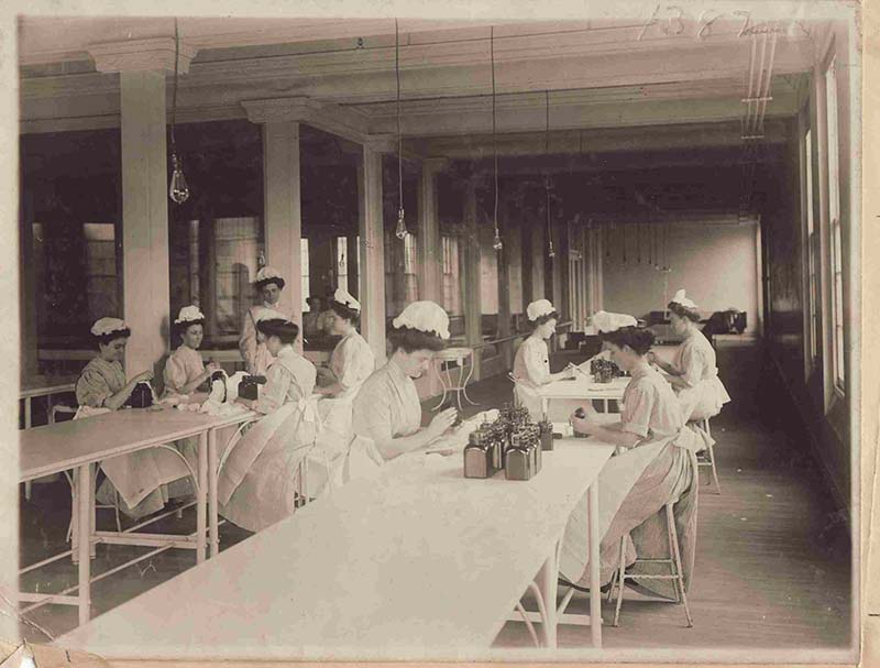 Employees in the Gauze Mill Aseptic Room, 1903