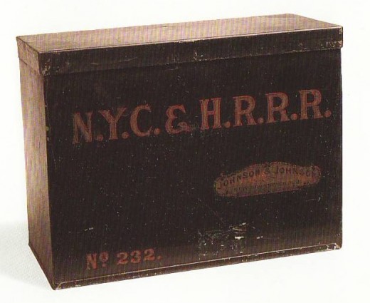 New York Central & Hudson River Railroad First Aid Kit, circa 1890, from our Museum