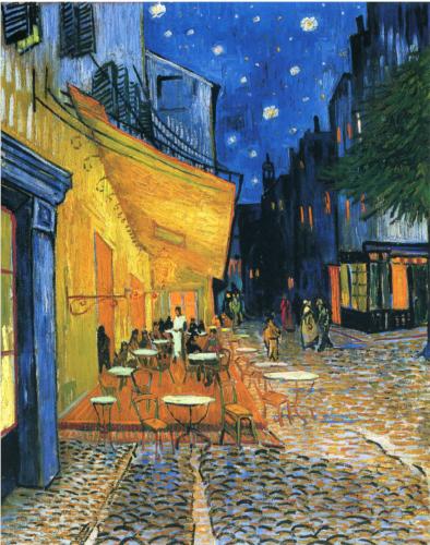 Café Terrace at Night, by Vincent Van Gogh.  Painted in 1888, the same year that Johnson & Johnson made the first commercial First Aid Kits.  Public domain image courtesy of Wikimedia Commons at this link:  http://en.wikipedia.org/wiki/File:Vincent_Willem_van_Gogh_015.jpg 